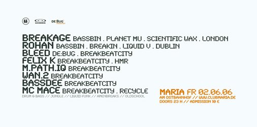 Breakbeatcity at Maria — Breakage