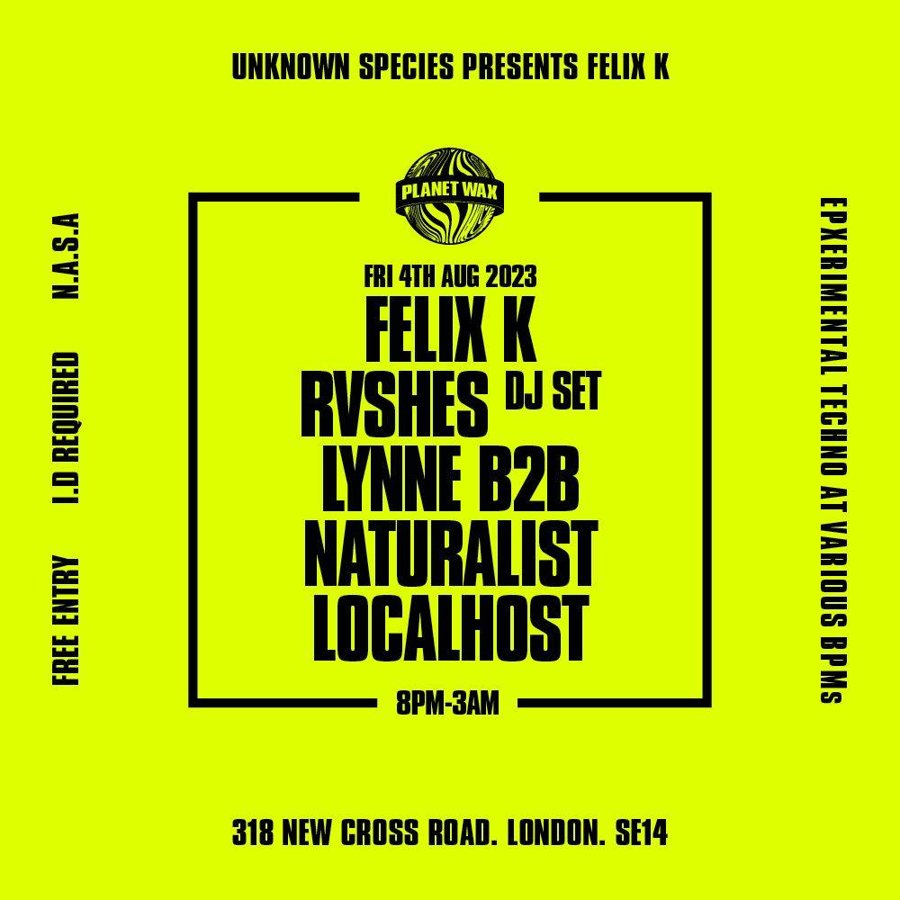 Felix K's 1-hour experimental drum and bass set at Planet Wax, London, 2023