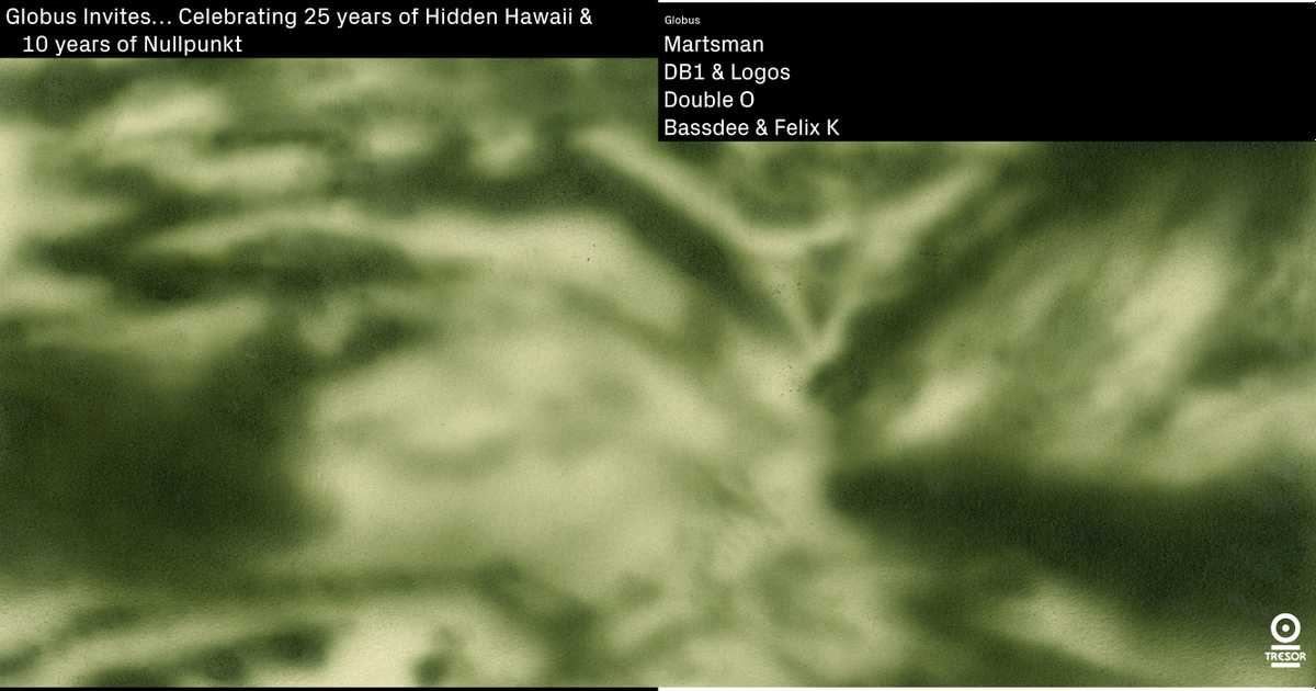 Globus Invites… 25 Years Hidden Hawaii & 10 Years Nullpunkt · Tresor — cover